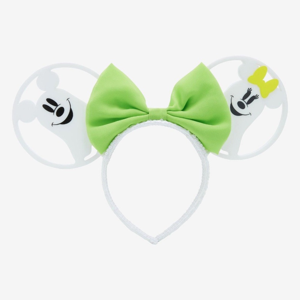 Disney Mickey Mouse‎ Minnie Mouse Ghost Glow In The Dark Ears Headband Halloween